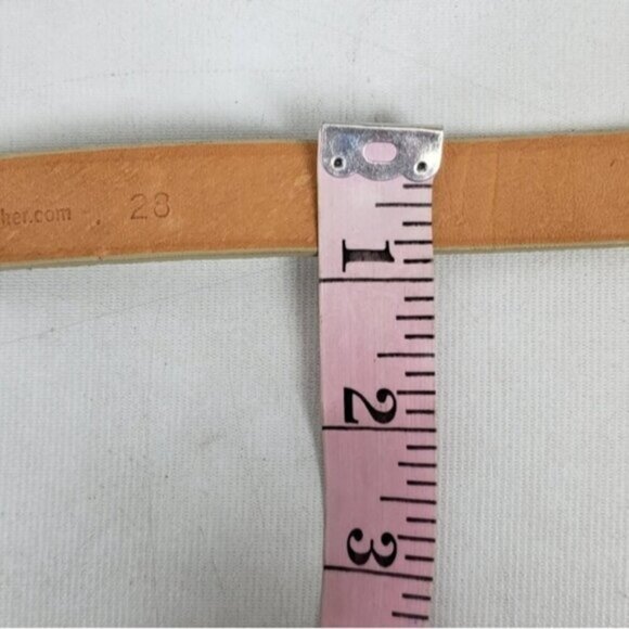 Brave Cream Narrow Leather Belt Bow Detail Size 28 - Picture 11 of 14